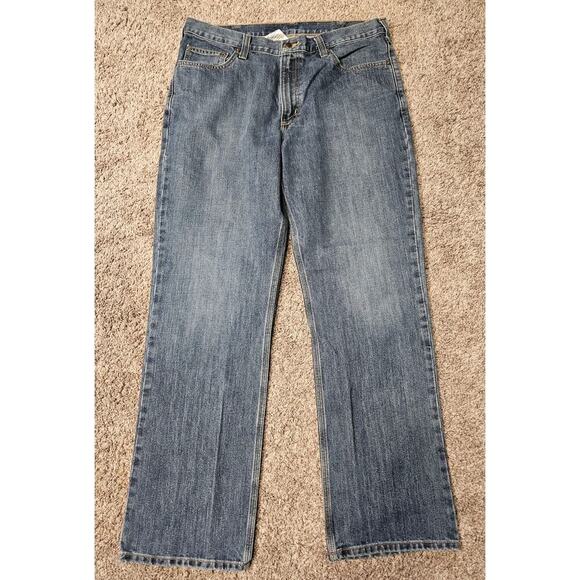 Carhartt Relaxed Fit Mens Dark Wash Denim Jeans Size 36x32 - Picture 1 of 8